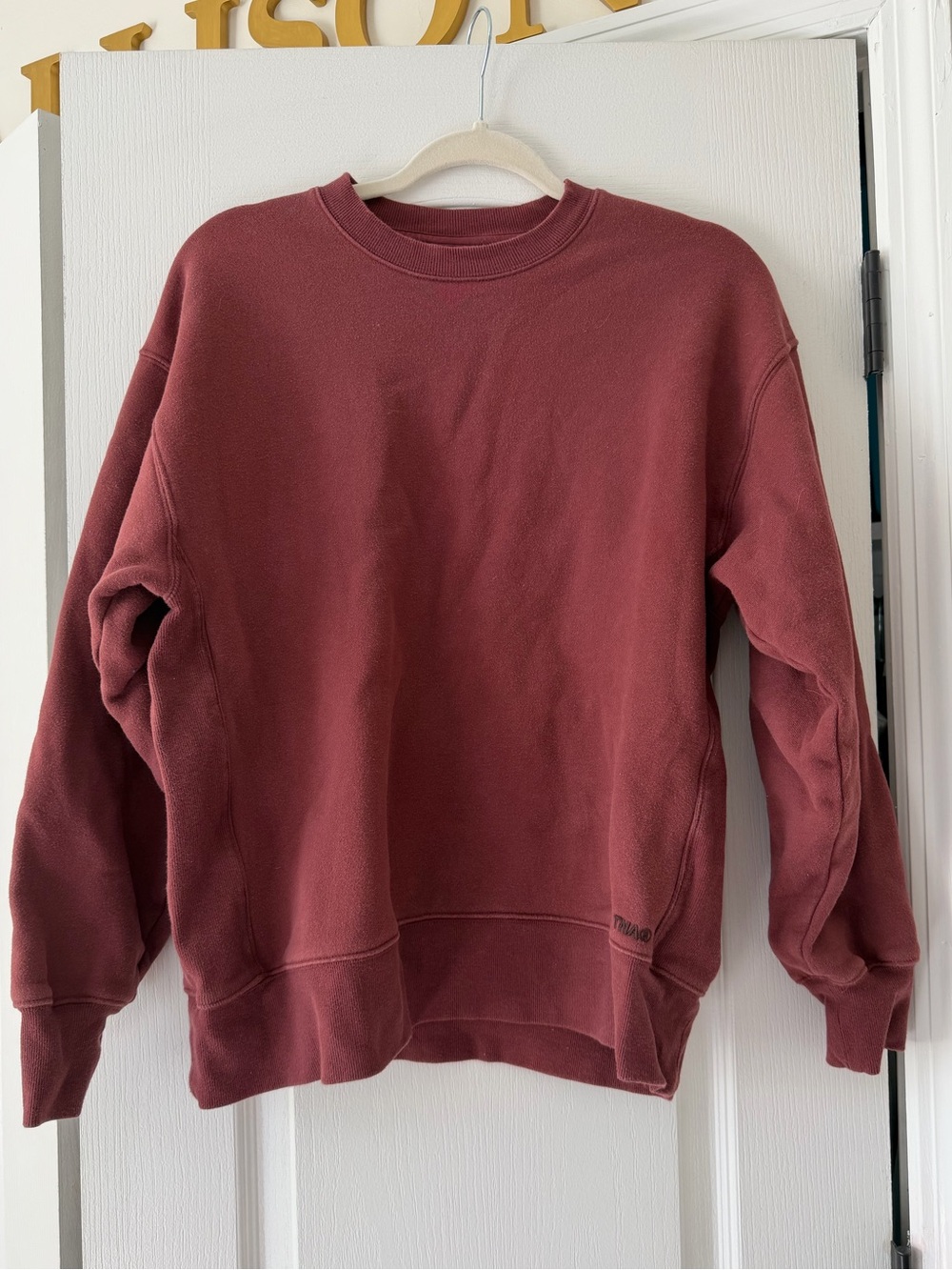 Aritzia TNA Sweatfleece Cozy Fleece Boyfriend Crewneck (Size S)